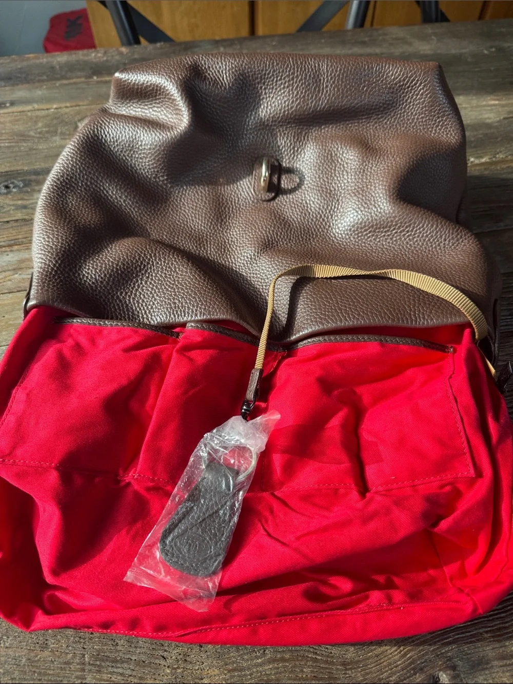 Dooney & Bourke‎ chocolate Brown pebbled leather logo lick sack hobo bag